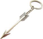Silver Keychain with Bow Knot and Arrow