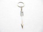 Silver Keychain with Bow Knot and Arrow