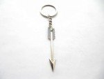Silver Keychain with Bow Knot and Arrow