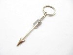 Silver Keychain with Bow Knot and Arrow