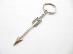 Silver Bow and Arrow Keychain Set - 4 Pcs