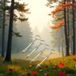 Silver Bow and Arrow Keychain Set - 4 Pcs