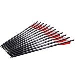 20-Inch Carbon Crossbow Bolts with 4" Vanes (12 Pack)