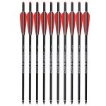 20-Inch Carbon Crossbow Bolts with 4" Vanes (12 Pack)