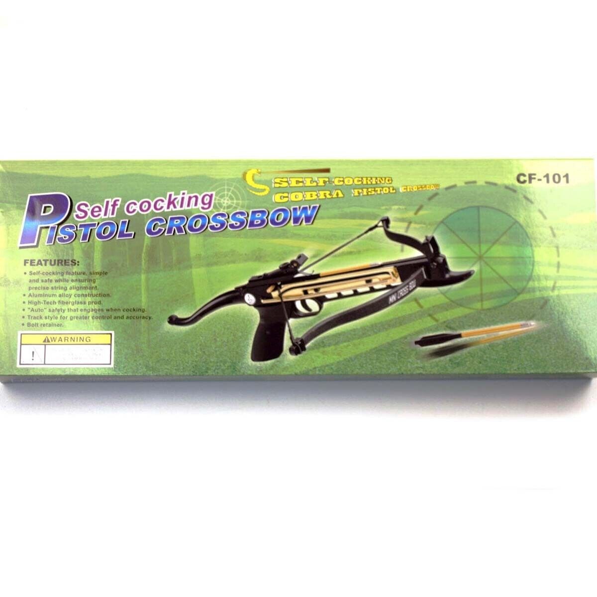 80lb Hunting Pistol Crossbow with 3 Bolts