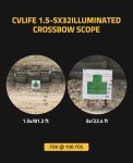 CVLIFE 1.5-5x32 Illuminated Crossbow Scope