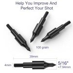 Jeimier 12 Pack 100 Grain Crossbow Field Tips