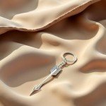 Silver Bow and Arrow Keychain for Archery Lovers