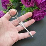 Silver Bow and Arrow Keychain for Archery Lovers