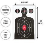 100 Pack Silhouette Paper Shooting Targets - 14x22