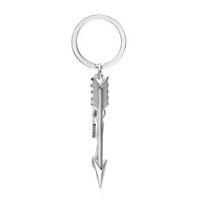 Boho Silver Crossbow Keychain for Archery Lovers
