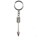 Silver Bow and Arrow Keychain for Archery Lovers