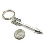 Silver Bow and Arrow Keychain for Archery Lovers