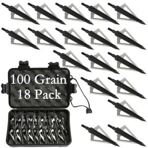 Aiskaer 18-Pack Hunting Broadheads with Case