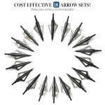 Aiskaer 18-Pack Hunting Broadheads with Case