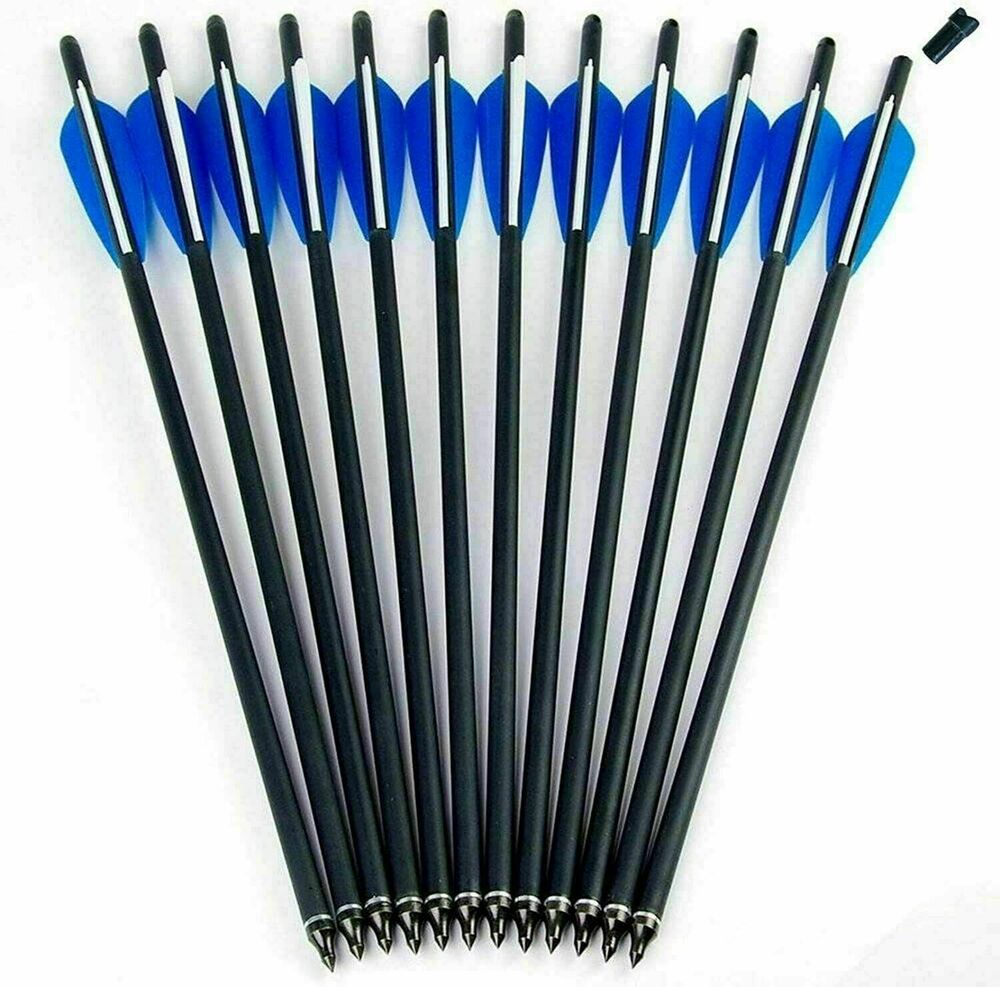 12PCS 20" Carbon Arrows for Hunting Crossbows