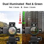 MidTen 2.5-10x40 Red Green Laser Scope Combo