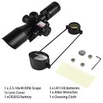 MidTen 2.5-10x40 Red Green Laser Scope Combo
