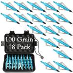 Aiskaer 18 Pack Broadheads with Storage Case