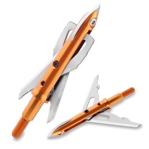 LEANPRO 6-Pack Mechanical Hunting Broadheads, 100 Grains