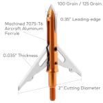 LEANPRO 6-Pack Mechanical Hunting Broadheads, 100 Grains