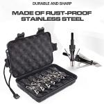 12PK 100 Grain 3-Blade Hunting Broadheads with Case