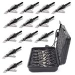 12PK 100 Grain 3-Blade Hunting Broadheads with Case