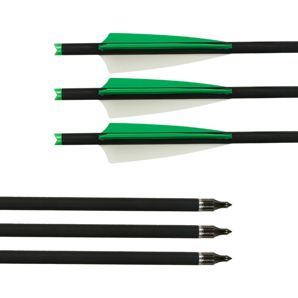 20" Carbon Arrows for Hunting Crossbows - 12PCS
