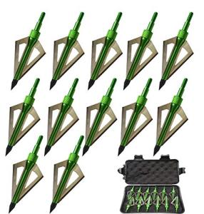 3-Blade Screw-in Broadheads for Crossbows (12 Pack)