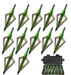 3-Blade Screw-in Broadheads for Crossbows (12 Pack)