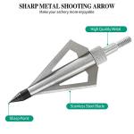 Aiskaer 18 Pack Broadheads with Storage Case