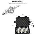 Aiskaer 18 Pack Broadheads with Storage Case