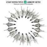 Aiskaer 18 Pack Broadheads with Storage Case