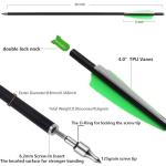 20 Inch Carbon Crossbow Bolts and Broadheads Set