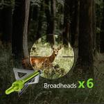 20 Inch Carbon Crossbow Bolts and Broadheads Set