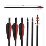 20-Inch Carbon Crossbow Bolts and Broadheads Set