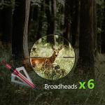 20-Inch Carbon Crossbow Bolts and Broadheads Set