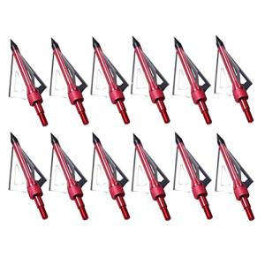 PG1ARCHERY 12 Pack Fixed Blade Broadheads for Crossbows