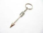 Silver Bow and Arrow Keychain for Archers