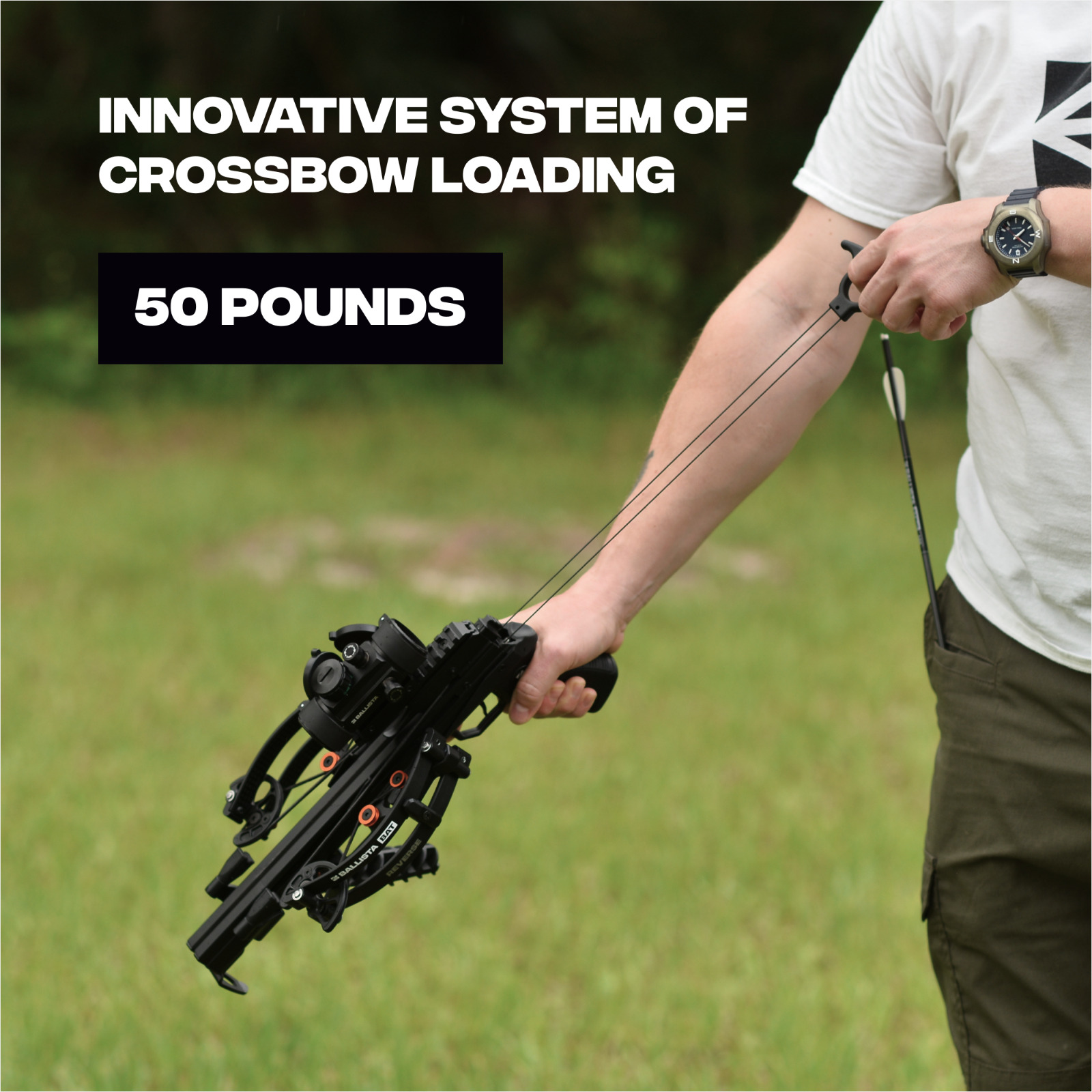 420fps Reverse Draw Crossbow - 150lbs Draw Weight