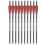 20-Inch Carbon Crossbow Bolts with 4" Vanes (12 Pack)