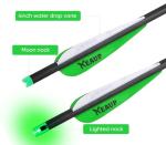KEAUP 20-Inch Carbon Crossbow Bolts with Broadheads