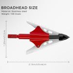 100 Grain Stainless Steel Hunting Broadheads - 6 Pack