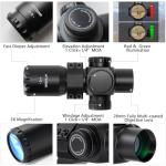 3X28 Compact Rifle Scope with Illuminated Reticle