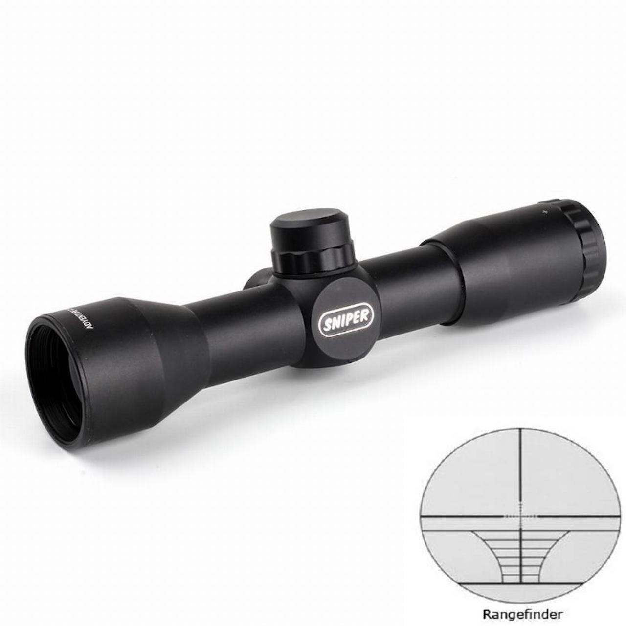 Compact Sniper 4X32 Crossbow Scope with Rangefinder