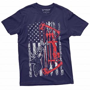 Patriotic USA Flag Deer Hunting Crossbow Tee