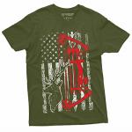 Patriotic USA Flag Deer Hunting Crossbow Tee