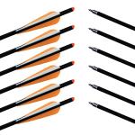 TIT-COYO 24-Pack Carbon Crossbow Bolts and Broadheads