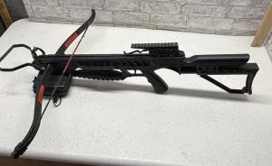 175 lb Black Reverse Draw Crossbow with Broadheads