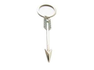 Silver Crossbow Arrow Keychain for Archers